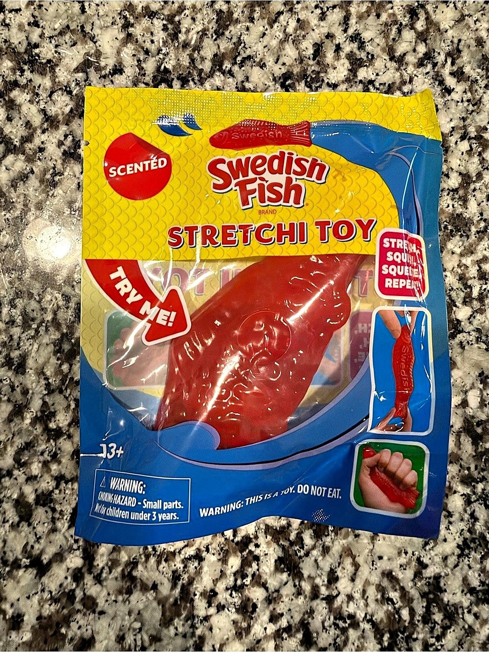 Swedish Fish Scented Stretch Toy Red & Blue